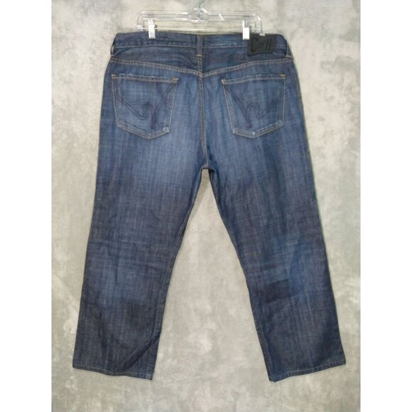 Citizens of Humanity Jeans 40x28 Blue Denim Perfect Relaxed Straight Dark Wash - Picture 2 of 12